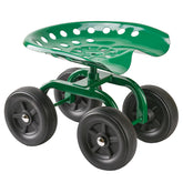 SANMEO garden cart with 360 swivel seat for easy reach while gardening.