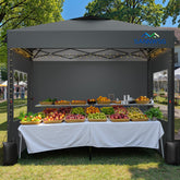 Sannwsg 10x10 canopy top view highlights quick setup and wide shade for outdoor events