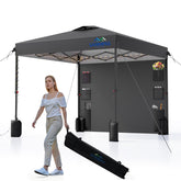 Sannwsg 12x12 pop-up canopy assembly in seconds for quick shade.