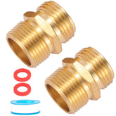 Sanpaint brass adapter close-up shows a durable 3/4 GHT to 3/4 NPT connection, great for secure hose fittings.