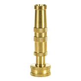 Sanpaint heavy-duty brass hose nozzle, front view, showcasing durable construction.