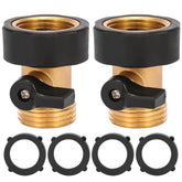 Sanpaint brass hose shut-off valve with easy-turn handle for reliable watering.