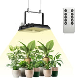 SANSI dimmable grow light front view with remote for easy brightness control