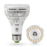 SANSI grow light full spectrum 4000K illuminates indoor plants for vibrant foliage.