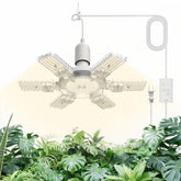 SANSI grow lights with adjustable wings provide broader coverage for multiple plants.