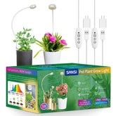 SANSI grow lights for indoor plants with full-spectrum clip-on setup for compact pots