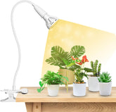 SANSI LED grow light clip-on gooseneck for precise indoor plant lighting.