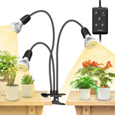 SANSI LED grow light full-spectrum clip illuminates indoor plants for healthy growth.