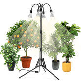SANSI upgraded grow light on a sturdy tripod stand for flexible indoor lighting.