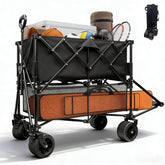 SANYCASA 400L double-decker wagon extended for camping gear organization.