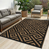 Sarben outdoor rug on deck shows soft comfort and 4x6ft coverage.