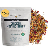 Sassafras & Pumpernickel rose petals for natural nesting scent and coop freshness.