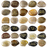Sasyl Sylvia inspirational stones bulk for garden decor and daily motivation.