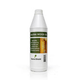 Sauna Shield Sauna Wood Oil bottle pour for deep wood protection in saunas.