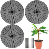 Sawysine plant pot cover grid with center cutout protects indoor floors.