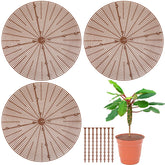 Sawysine plant pot cover grid coffee 20-5in diameter with center cutout protects floors