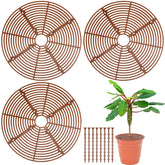 Sawysine plant pot grid cover in coffee color protecting soil in 11.8 inch pot