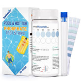 SaySummer phosphate test strip in pool water for quick pool testing and clarity
