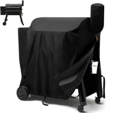 SCAUSY Traeger Pro 34 cover with waterproof zipper protects the grill from rain