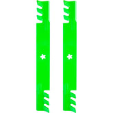 SCBHWJ 42-inch mulching blades in close-up, sharp edges for clean cuts.