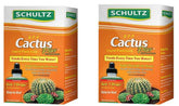 Schultz Cactus Plus bottle close-up with 2-7-7 formula for healthy cacti.