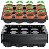 Sckee 12-cell round nursery pot tray top view showing organized seedling transport.