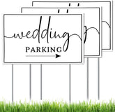 SCNWQ wedding signs 3-pack Parking This Way signals guide guests to parking clearly