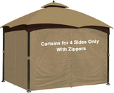 SCOCANOPY gazebo privacy sidewall in beige adds full enclosure and rain protection