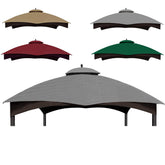 SCOCANOPY replacement top for Lowe's gazebo front view, durable grey ripstop fabric