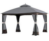 SCOCANOPY Massillon Biscayne top displayed as a replacement for a 10x12 gazebo