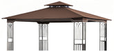 SCOCANOPY Regency II canopy top provides shade for a 10x12 gazebo.