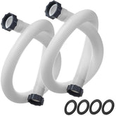 Sconva pool hose 1.5-inch 59-inch set with two ends for reliable connections.