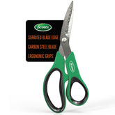 Scotts 8-inch garden shears serrated blade for precise trimming.