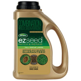 Scotts EZ Seed Patch & Repair bare spot close-up with seed and mulch for repair.