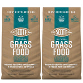 Scotts Natural Grass Food bag packaging for easy, ready-to-use lawn feeding.