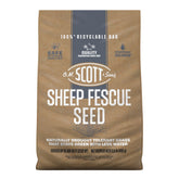Scotts Sheep Fescue Seed bag front view, drought-tolerant lawn potential.