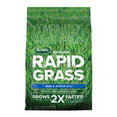 Scotts Turf Builder Rapid Grass Sun & Shade Mix bag ready for new lawn growth.