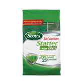 Scotts Turf Builder Starter Food bag-front shows packaging for new grass growth.