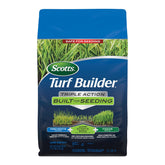 Scotts Turf Builder Triple Action seeding promotes thick, healthy new grass.