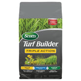 Scotts Turf Builder Triple Action1 bag front ready to treat a 4,000 sq ft lawn.