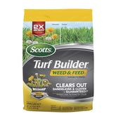 Scotts Turf Builder Weed & Feed3 bottle ready for lawn application.