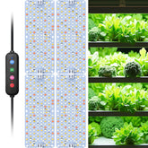 SDOVUERC full spectrum 768-LED grow light panel powers healthy seedling growth.
