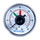 SeaEagles ECX2712B1 gauge face with clear 0-60 psi scale for Hayward filters.