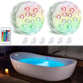 Seagenck bath tub lights with remote glow for relaxing evening baths