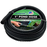 Sealproof corrugated tubing with 1inch ID for steady pond flow.