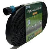 Secbulk 2025 flat soaker hose shows even, consistent watering along the full 75 ft.