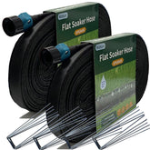 Secbulk 2026 flat soaker hose laid in garden bed for even, low-pressure watering