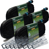 Secbulk 2026 flat soaker hose coiled for easy storage and even watering.