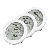 SECRUI Digital Hygrometer 3-Pack display front shows current temperature and humidity