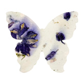 Seed Bloom large purple butterfly seed paper ready to plant into colorful wildflowers.